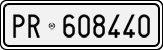 License plate of Italy, Cars (1927 year series)