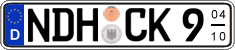 German license plate, Seasonal plates
