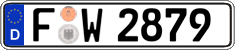 German license plate, Regular plates