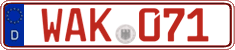 German license plate, Red license plates