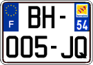 French license plate, SIV (ordinary)