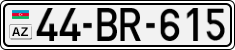 License plate of Azerbaijan, Cars