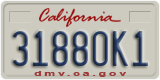 California, Commercial vehicles (12345A6)