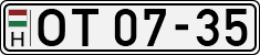 license plates of Hungary, Oldtimers (1990)