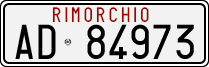 License plate of Italy, Trailers (1994 year series)