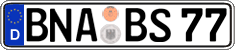 German license plate, Regular plates
