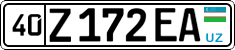 License plate of Uzbekistan, Private owners