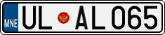 License plate of Montenegro, Cars