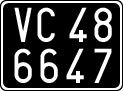License plate of Italy, Cars (1927 year series)