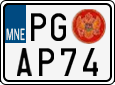 License plate of Montenegro, Scooters