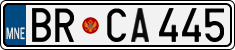 License plate of Montenegro, Cars