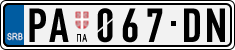 License plate of Serbia, Cars