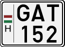 license plates of Hungary, Cars (1990)
