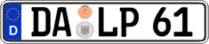German license plate, Regular plates
