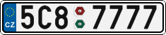 License plate of the Czech Republic, Cars (2001)