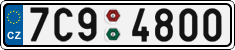 License plate of the Czech Republic, Cars (2001)