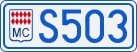 License plate of Monaco, Cars