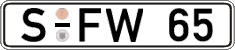 German license plate, Regular plates