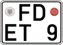 German license plate, Regular plates