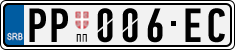License plate of Serbia, Cars