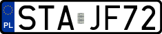 License plates of Poland, Regular car plates