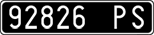 License plate of Italy, Cars (1927 year series)
