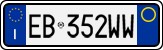 License plate of Italy, Cars (1994 year series)