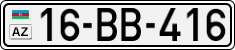 License plate of Azerbaijan, Cars