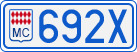 License plate of Monaco, Cars