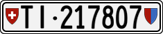 License plate of Switzerland, Cars