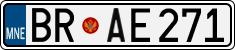 License plate of Montenegro, Cars