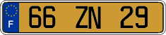 French license plate, FNI