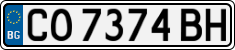 License plate of Bulgaria, Cars