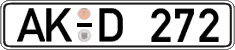 German license plate, Regular plates