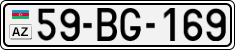 License plate of Azerbaijan, Cars