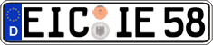 German license plate, Regular plates