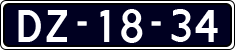 License plate of the Netherlands, Imported oldtimers (cars)