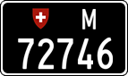 License plate of Switzerland, Military (black)