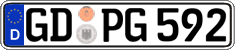 German license plate, Regular plates