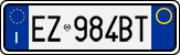 License plate of Italy, Cars (1994 year series)