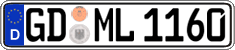 German license plate, Regular plates