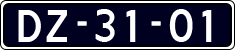 License plate of the Netherlands, Imported oldtimers (cars)