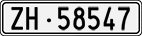 License plate of Switzerland, Cars