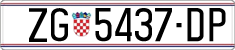 License plate of Croatia, Regular plates