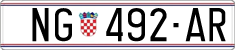 License plate of Croatia, Regular plates