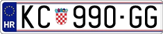 License plate of Croatia, Regular plates
