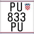 License plate of Croatia, Motorcycles