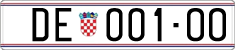 License plate of Croatia, Regular plates