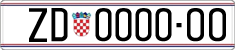 License plate of Croatia, Regular plates