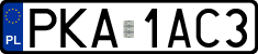 License plates of Poland, Regular car plates